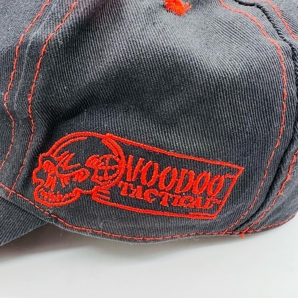 VOODOO TACTICAL MENS BLACK AND RED BALL CAP WITH VELCROS ADJUSTABLE STRAP - Picture 3 of 11